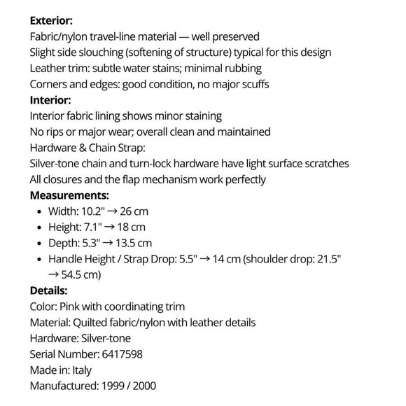 VINTAGE Authentic Chanel Pink Medium Nylon Travel Line Flap Bag - Picture 13 of 14